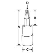 STX45TPE - Nasadka trzpieniowa 1/2" do śrub Torx Plus®, IP45
