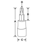 STX50TPE - Nasadka trzpieniowa 1/2" do śrub Torx Plus®, IP50
