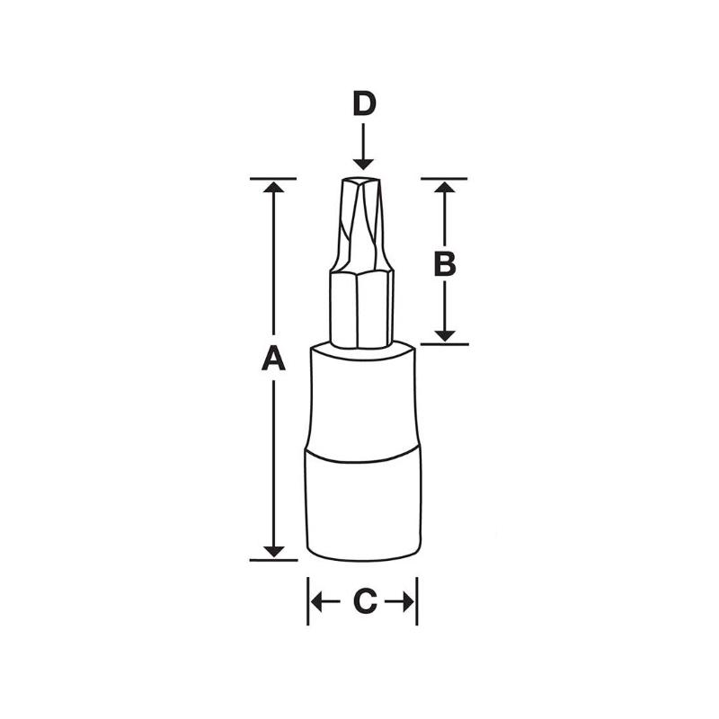 STX55E - Nasadka trzpieniowa 1/2" do śrub Torx®, T55