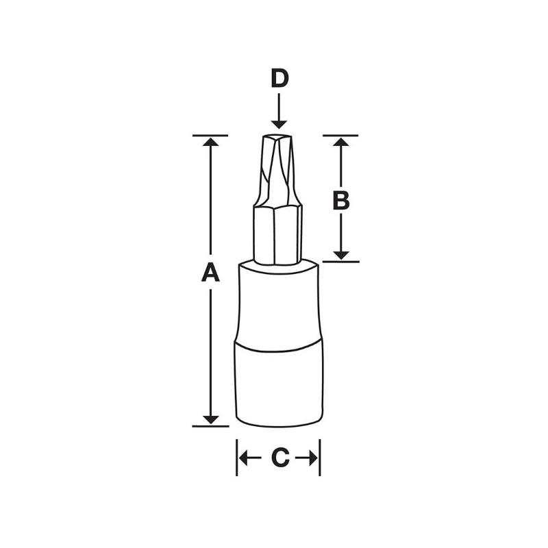 STX70E - Nasadka trzpieniowa 1/2" do śrub Torx®, T70