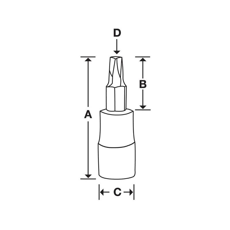 STXL55E - Nasadka trzpieniowa długa 1/2" do śrub Torx®, T55
