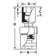 SU24 - Nasadka przegubowa 1/2" 6-kątna, calowa, 3/4"