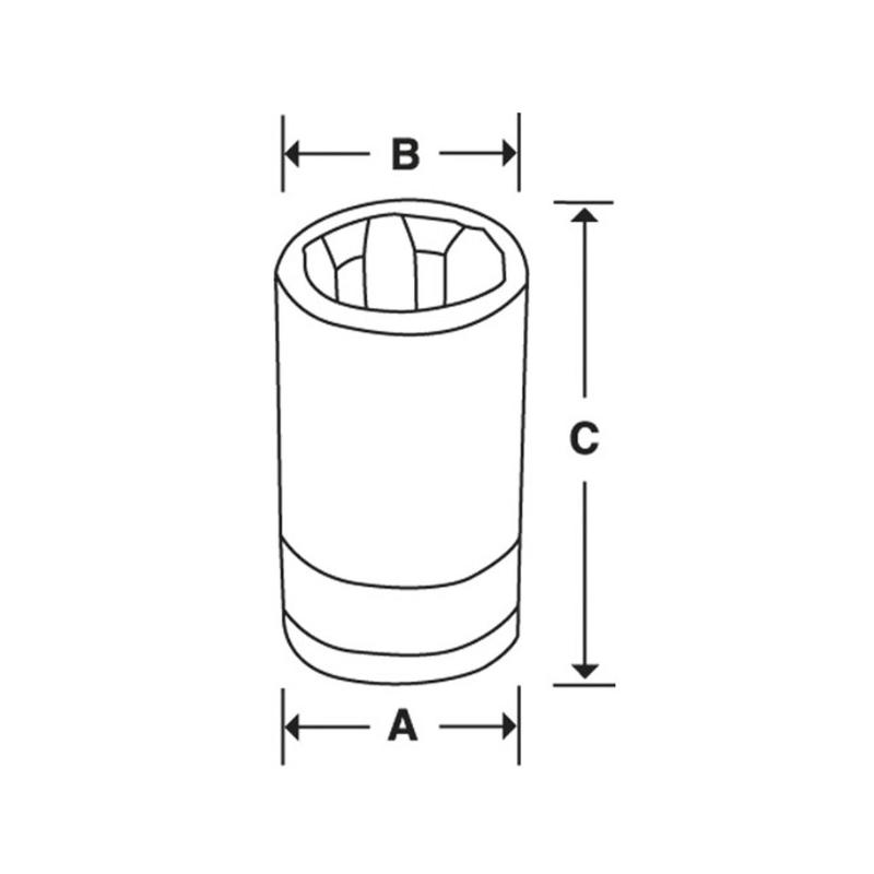 TLE120A - Nasadka 1/4" do śrub Torx®, E12