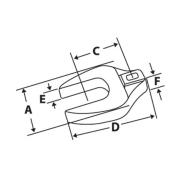 TMCO16 - Klucz pazurowy 1/4" płaski, 1/2"