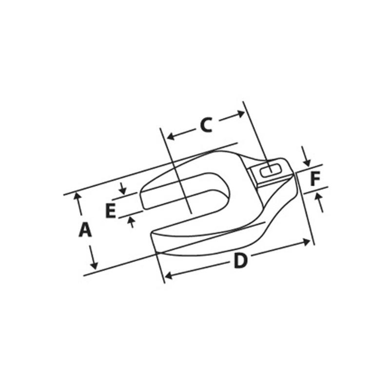 TMCOS14 - Klucz pazurowy 1/4" płaski, Flank Drive® Plus, 7/16"