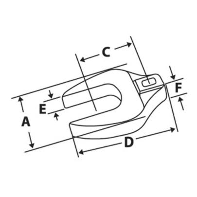 TMCOS14 - Klucz pazurowy 1/4" płaski, Flank Drive® Plus, 7/16"