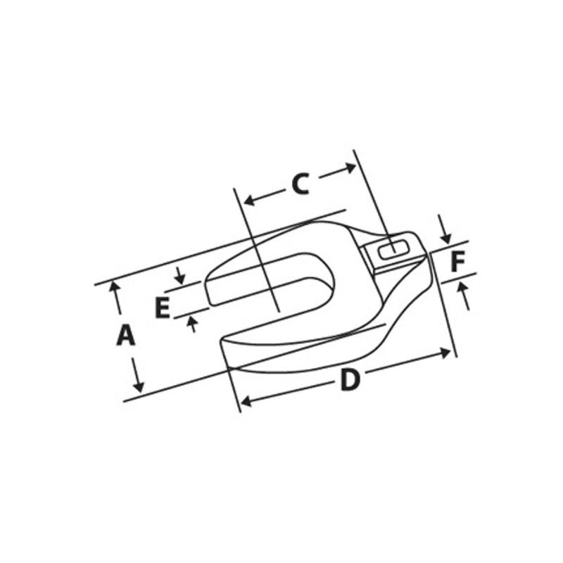 TMCOS16 - Klucz pazurowy 1/4" płaski, Flank Drive® Plus, 1/2"