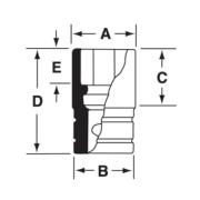 TMDS11 - Nasadka 1/4" 12-kątna, Semi-Deep, calowa, 11/32"