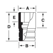 TMDS16 - Nasadka 1/4" 12-kątna, Semi-Deep, calowa, 1/2"