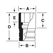 TMDS18 - Nasadka 1/4" 12-kątna, Semi-Deep, calowa, 9/16"