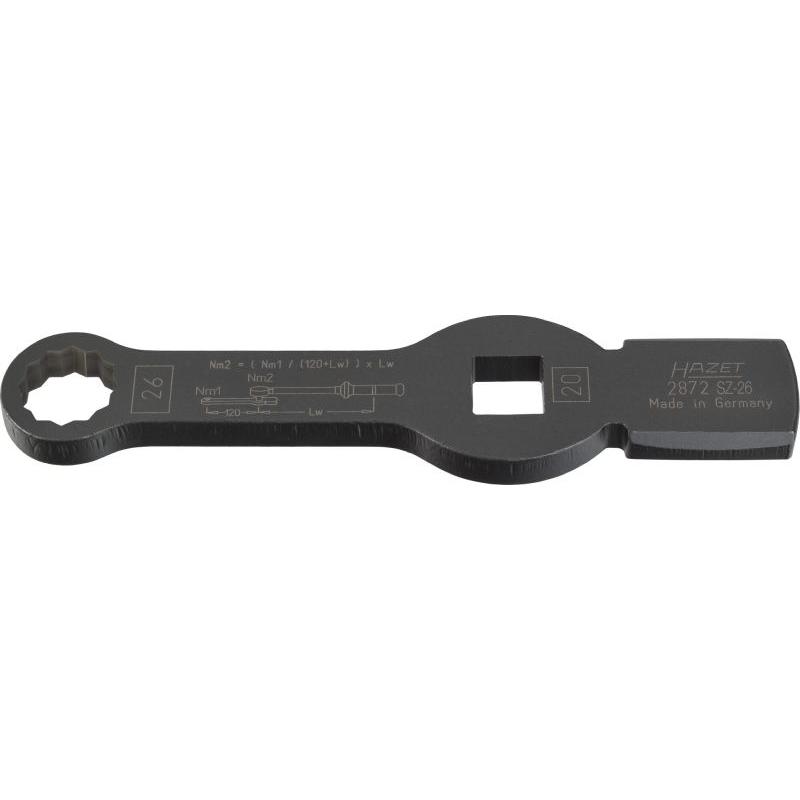 2872SZ-26 - Klucz oczkowy udarowy 12-kątny 3/4" z 2 powierzchniami udarowymi, 26 mm