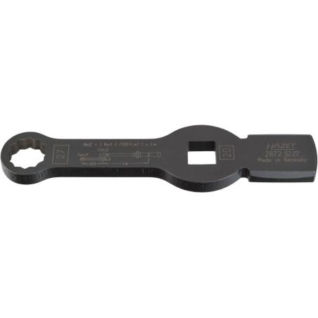 2872SZ-27 - Klucz oczkowy udarowy 12-kątny 3/4" z 2 powierzchniami udarowymi, 27 mm