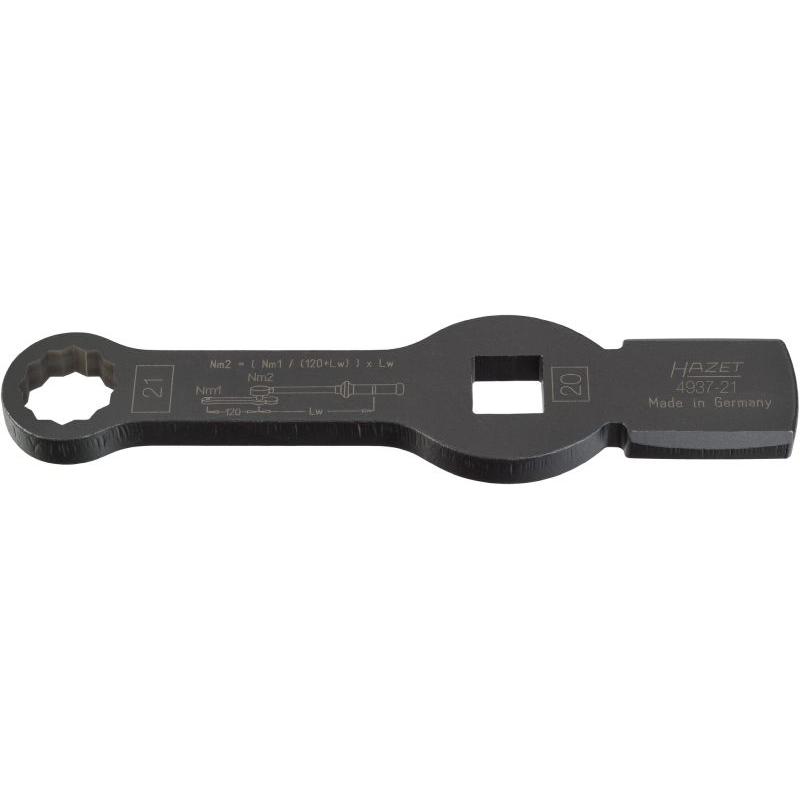 4937-21 - Klucz udarowy oczkowy 12-kątny z 2 powierzchniami udarowymi, 21 mm