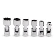 106TMUA - Zestaw nasadek przegubowych 1/4" do śrub 12-kątnych, 1/4" - 9/16" (6 szt.)