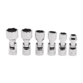 106TMUSA - Zestaw nasadek przegubowych 1/4" do śrub 6-kątnych, 1/4" - 9/16" (6 szt.)