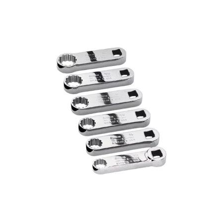 SRES306 - Zestaw końcówek nasadzanych oczkowych 1/2", Spline, 9/16" - 7/8" (6 szt.)