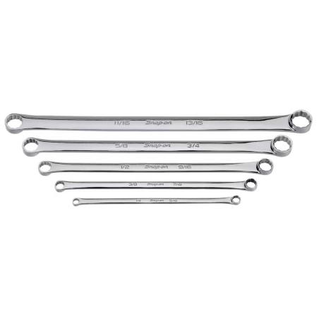 XDHF605 - Zestaw kluczy oczkowych prostych długich Flank Drive® High-Performance, 1/4"x5/16" - 11/16"x13/16" (5 szt.)