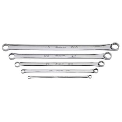 XDHF605 - Zestaw kluczy oczkowych prostych długich Flank Drive® High-Performance, 1/4"x5/16" - 11/16"x13/16" (5 szt.)