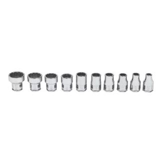 110RT - Zestaw nasadek 1/4" 12-kątnych, niskoprofilowanych, 3/16" - 9/32" (10 szt.)
