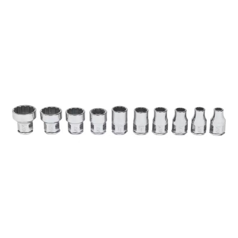110RT - Zestaw nasadek 1/4" 12-kątnych, niskoprofilowanych, 3/16" - 9/32" (10 szt.)