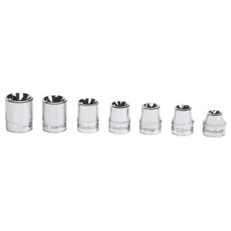 207RFLE - Zestaw nasadek 3/8" do śrub Torx®, niskoprofilowych, E8 - E18 (7 szt.)