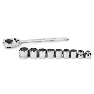 210RAFMA - Zestaw nasadek 3/8" z grzechotką, 12-kątnych, niskoprofilowych, 8 - 18 mm (10 szt.)