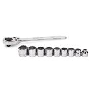210RAFMA - Zestaw nasadek 3/8" z grzechotką, 12-kątnych, niskoprofilowych, 8 - 18 mm (10 szt.)