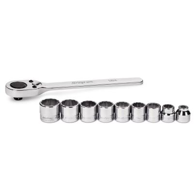 210RAFMA - Zestaw nasadek 3/8" z grzechotką, 12-kątnych, niskoprofilowych, 8 - 18 mm (10 szt.)