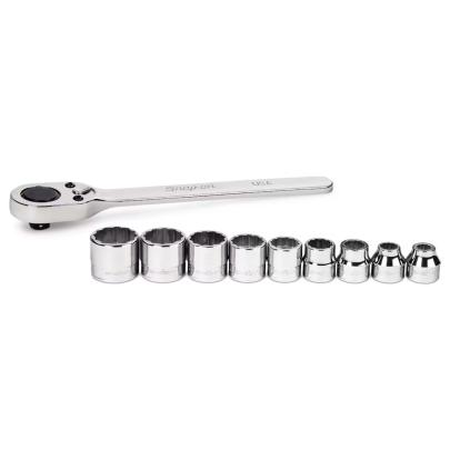 210RARFA - Zestaw nasadek 3/8" z grzechotką, 12-kątnych, niskoprofilowych, 1/4" - 3/4" (10 szt.)