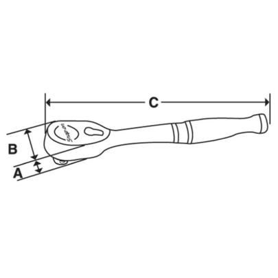 TY72 - Grzechotka 1/4" Dual 80® Hi-Lok®, szczelna