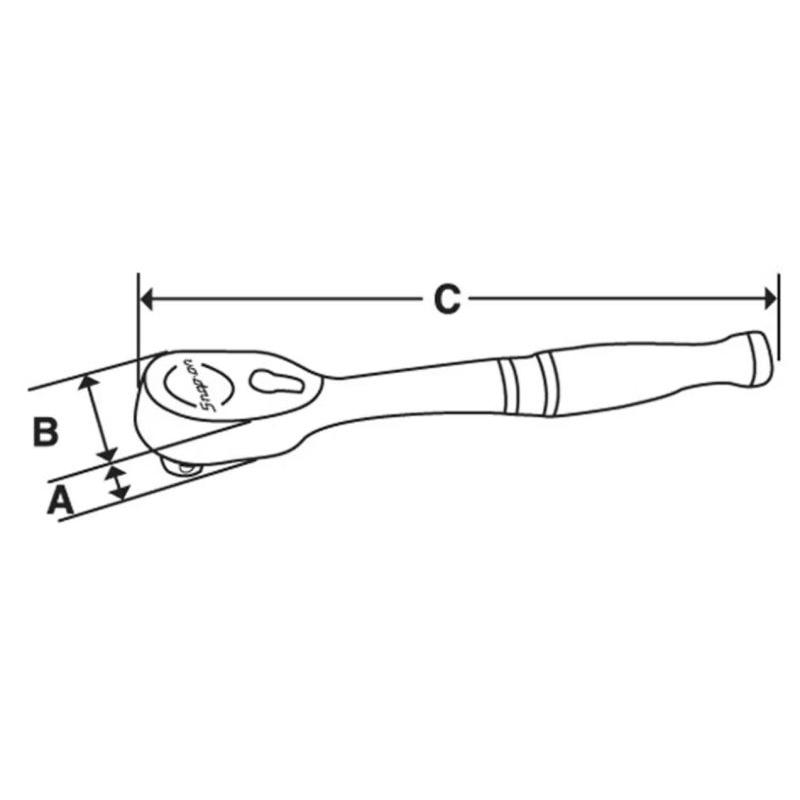 TFY72 - Grzechotka 1/4" Dual 80® Hi-Lok®, szczelna, przegubowa
