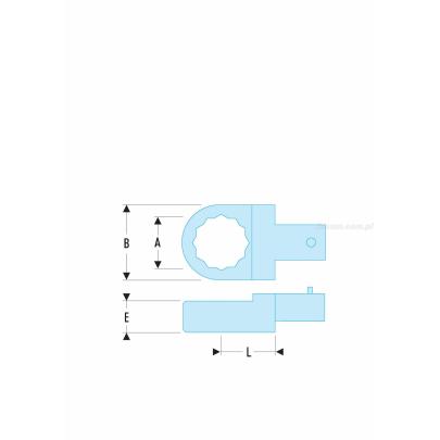 13.14 - Końcówka oczkowa - złącze 14 x 18 mm