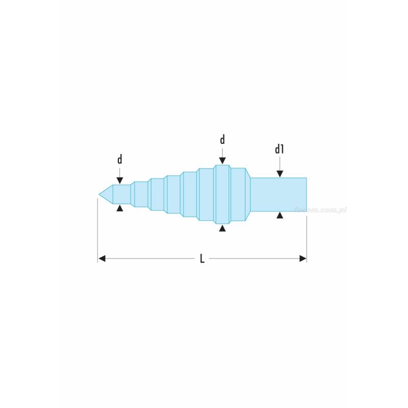 229A.ST0 - Wiertło stopniowe 4 - 12 mm
