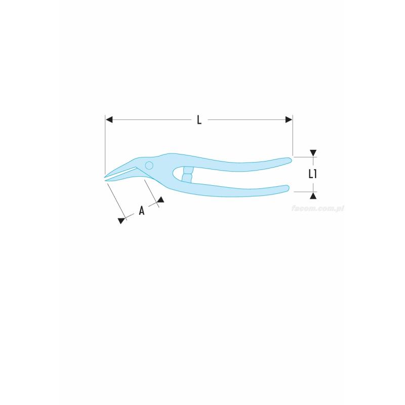 884.30 - Nożyce do cięcia blachy po lini prostej, o dużej rozwartości