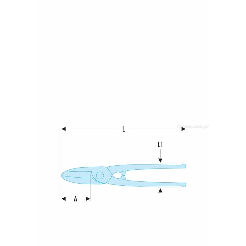 880 - Nożyce uniwersalne, typu 'angielskiego', proste