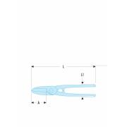 880 - Nożyce uniwersalne, typu 'angielskiego', proste