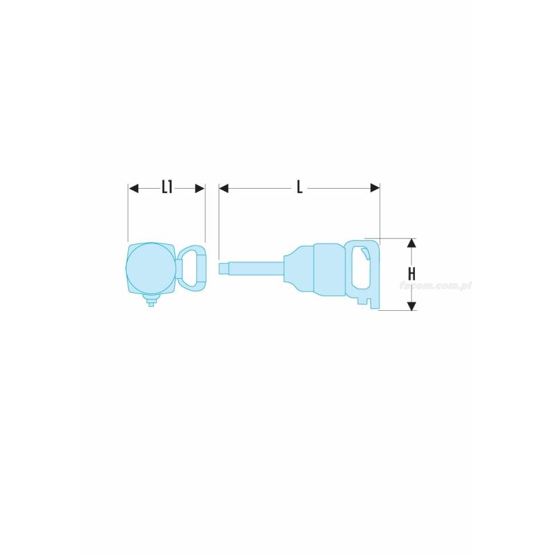 NM.1010LF2 - klucz udarowy 1'' z długim wrzecionem