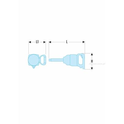 NM.1010LF2 - klucz udarowy 1'' z długim wrzecionem