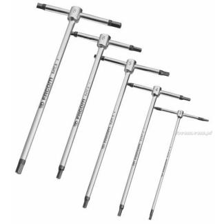 84TC.JE5 – zestaw kluczy trzpieniowych z rękojeścią „T”, 6-kątnych, 3 - 8 mm