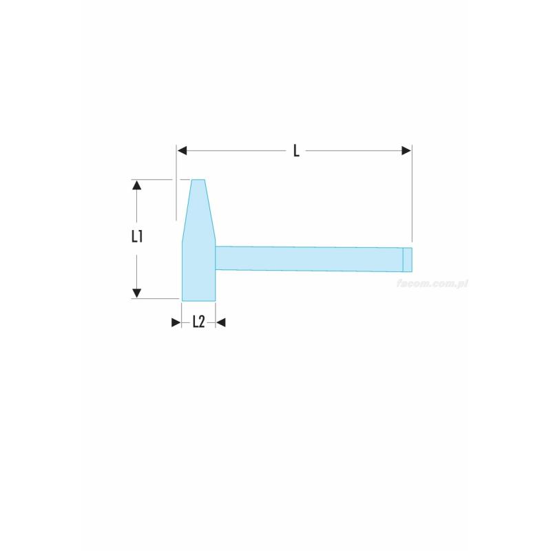 205H.80 - Din engineers hammer, 0.96 kg