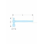 202H.1 - Młotek dla mechanika, bijak okrągły, 0,43 kg