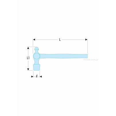 202H.2 - Młotek dla mechanika, bijak okrągły, 1,11 kg