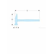 860H.30 - Młotek do obijania, bijak okrągły, 0,44 kg