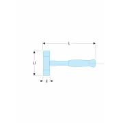 212A.60 - Młotek montażowy bezodrzutowy z wymiennymi końcówkami, 1,664 kg