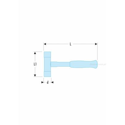 212A.40 - Młotek montażowy bezodrzutowy z wymiennymi końcówkami, 0,839 kg