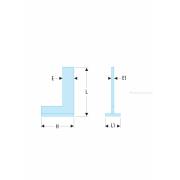 DELA.1257.06 - Kątownik zwykły ze stopką 200x130 mm