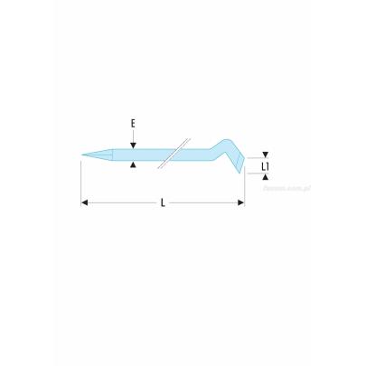 268.4 - łapki wygięte o przekroju okrągłym, 20 mm