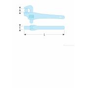 135A.24 - klucz do rur ze stopu lekkiego, z główką pod kątem 90 stopni, 76 mm
