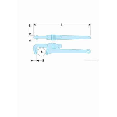133A.36 - klucz do rur ze stopu lekkiego, 140 mm