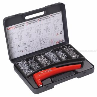 Y.RIV3 - zestaw z nitownicą Y.105B i nitami aluminiowymi o różnych grubościach